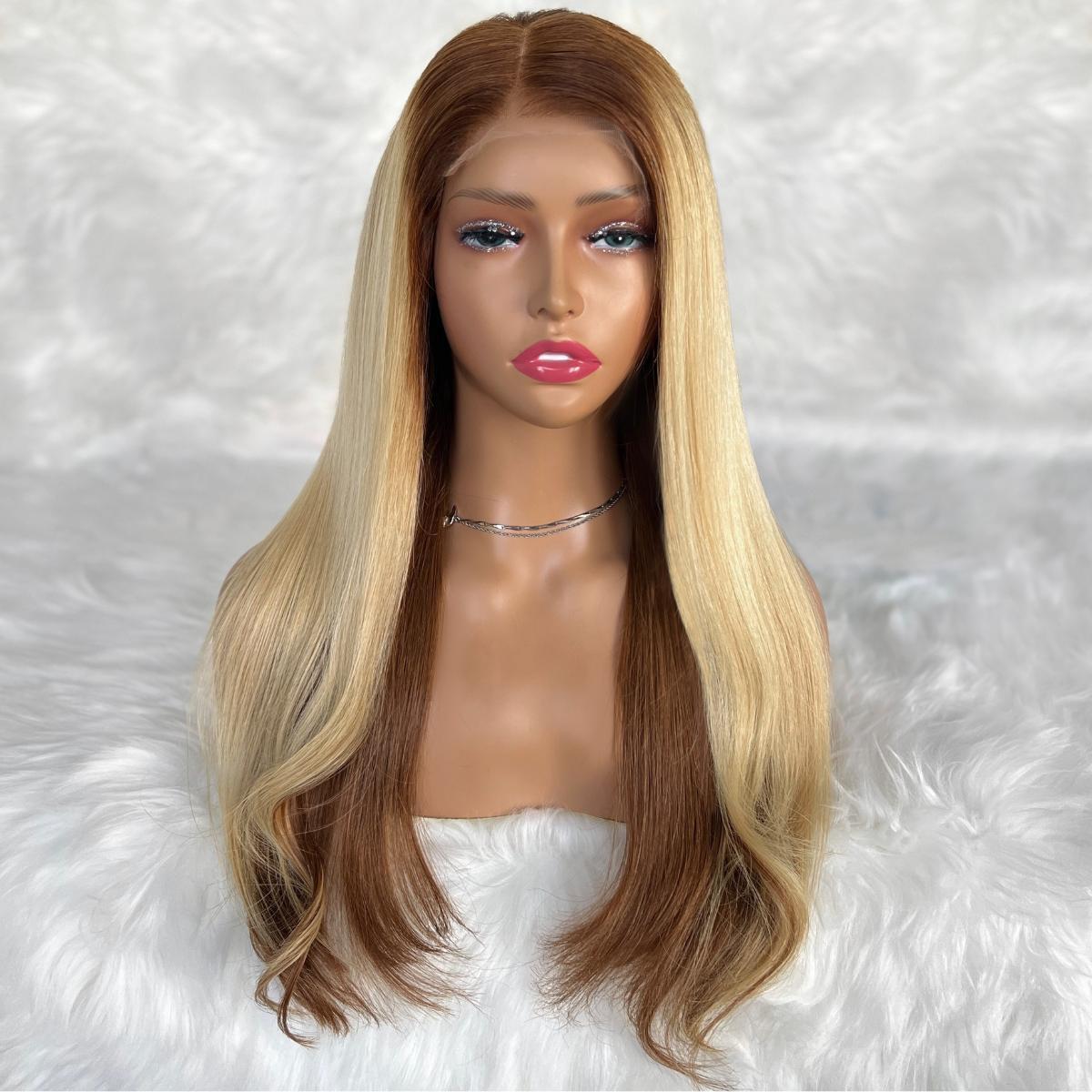 Raw Monique Glueless 5x5 HD Lace Professionally Colored 100% Human Hair Closure Wig Private Label