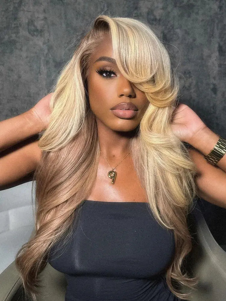 New Money - Blonde Balayage with Light Brown Hair 13x4  Lace Front Wig The Hair Plug