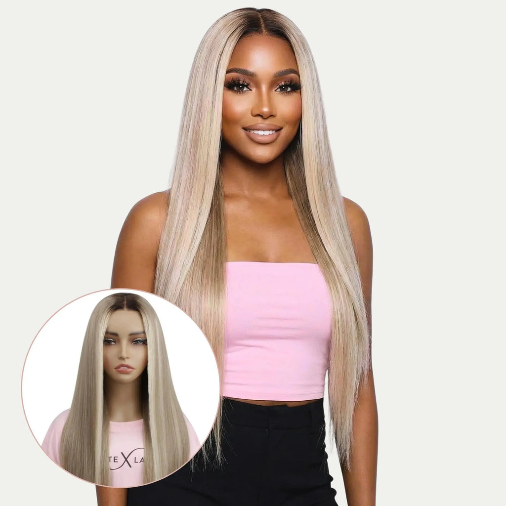 Penelope Glueless 5x5 HD Lace Professionally Colored 100% Human Hair Closure Wig Private Label