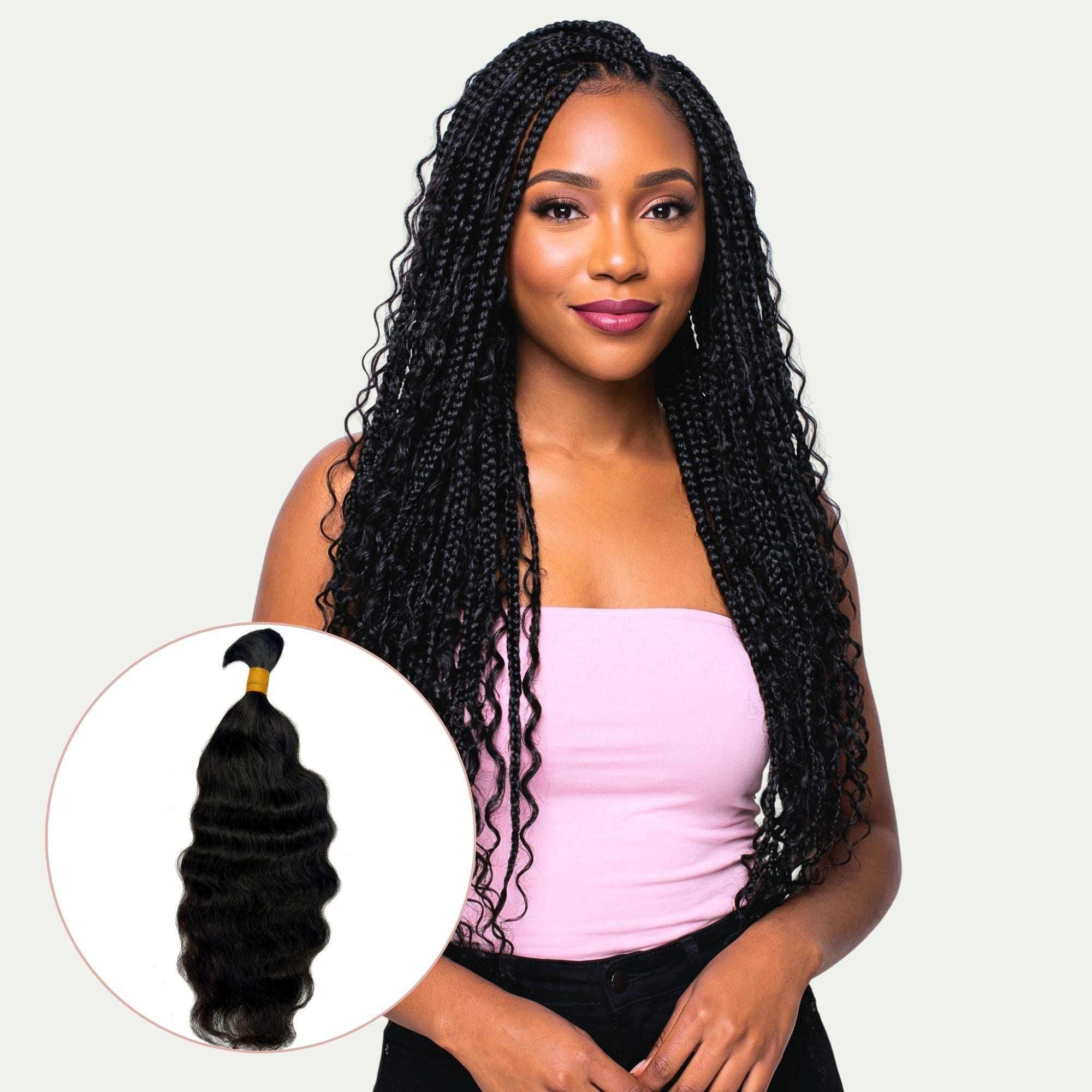 Raw Indian Curly Bulk 100% Human Braiding Hair Private Label