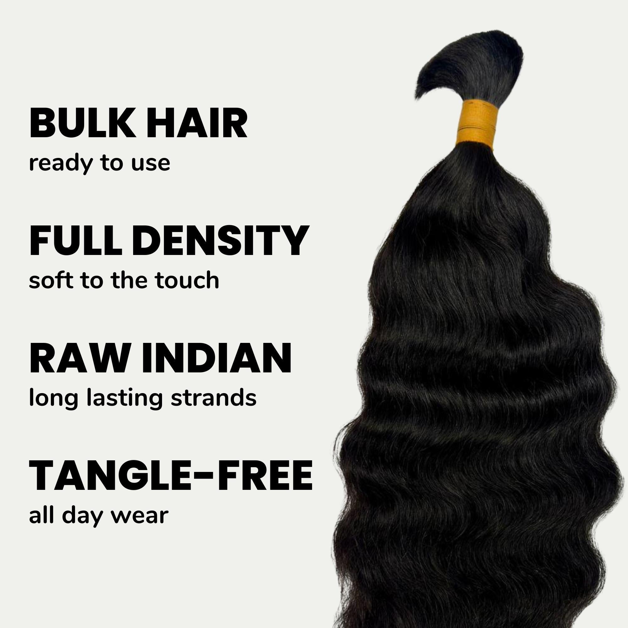 Raw Indian Curly Bulk 100% Human Braiding Hair Private Label