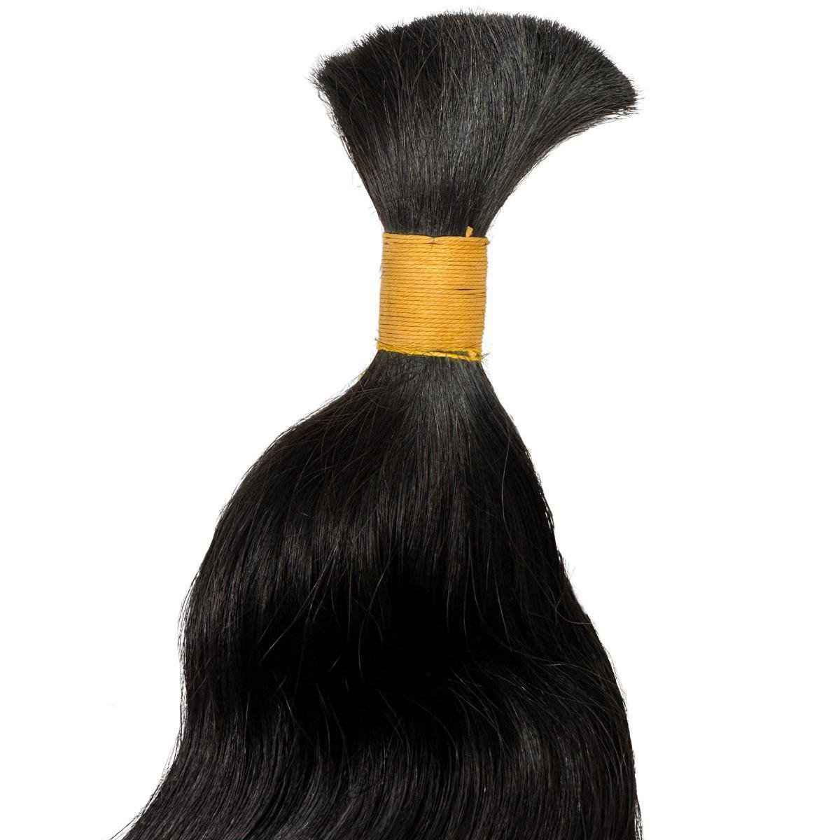 Raw Indian Wavy Bulk 100% Human Braiding Hair Private Label