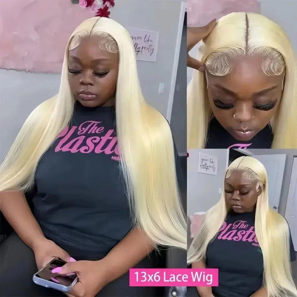Straight Human Hair Wigs 613 Blonde 13X6 Hd Lace Frontal Wig 220 Density 13X4 Lace Front Wigs Human Hair 38 Inch Pre Plucked Wig Minocici Hair Wig Store