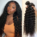 Curly Human Hair Bundles Human Hair Quality Deep Wave Raw Weaving Bundles Water Wave Double Drawn Oringinal Hair Extensions The Hair Plug