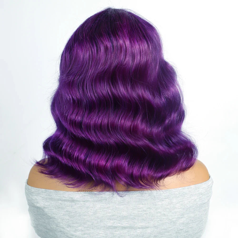 Honey Blonde Wavy Lace Front Wig with Shadow Roots | HD Lace Human Hair Wig | Multi-Parting Luxegan