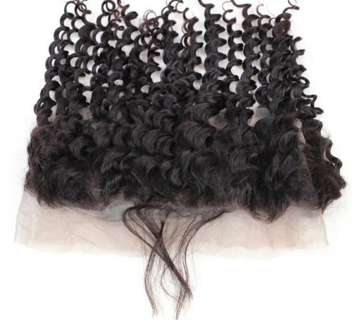 180% Density Deep Wave 360 Lace Frontal Wig | Transparent Swiss Lace Brazilian Remy Human Hair (12-20 Inch) Luxegan