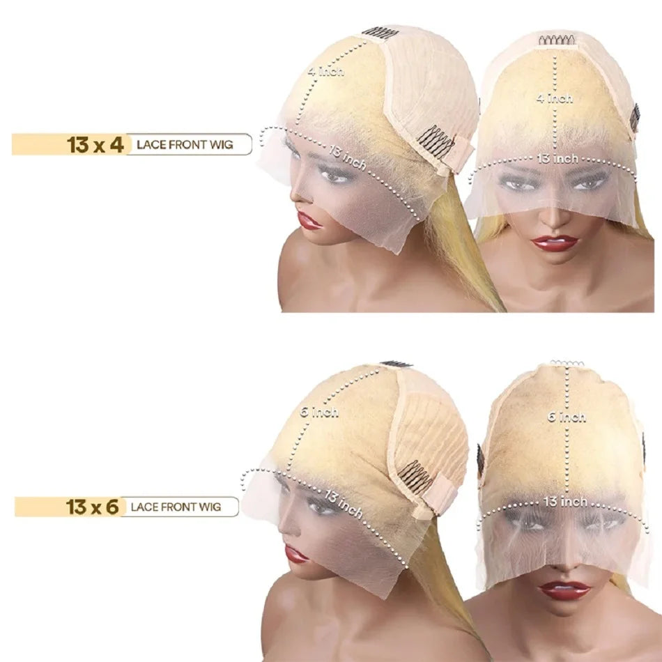 Blonde Wig Human Hair Deep Wave 13x6 Hd Lace Frontal Wig 250 Density Brazilian Front Wigs Pre Plucked 613 Curly Human Hair Wigs The Hair Plug