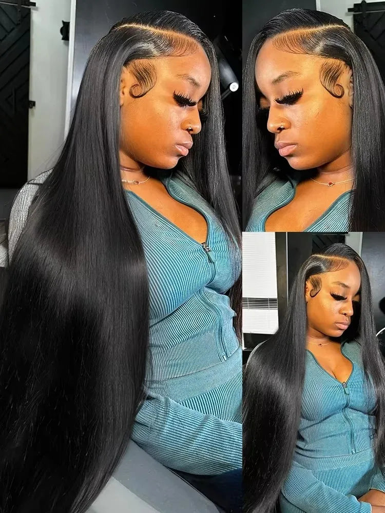 Straight Human Hair Bundle Raw Hair 30 34 Inch Bundles Double Drawn Brazilian Virgin Human Hair Extension 1/3/4 Bundles The Hair Plug