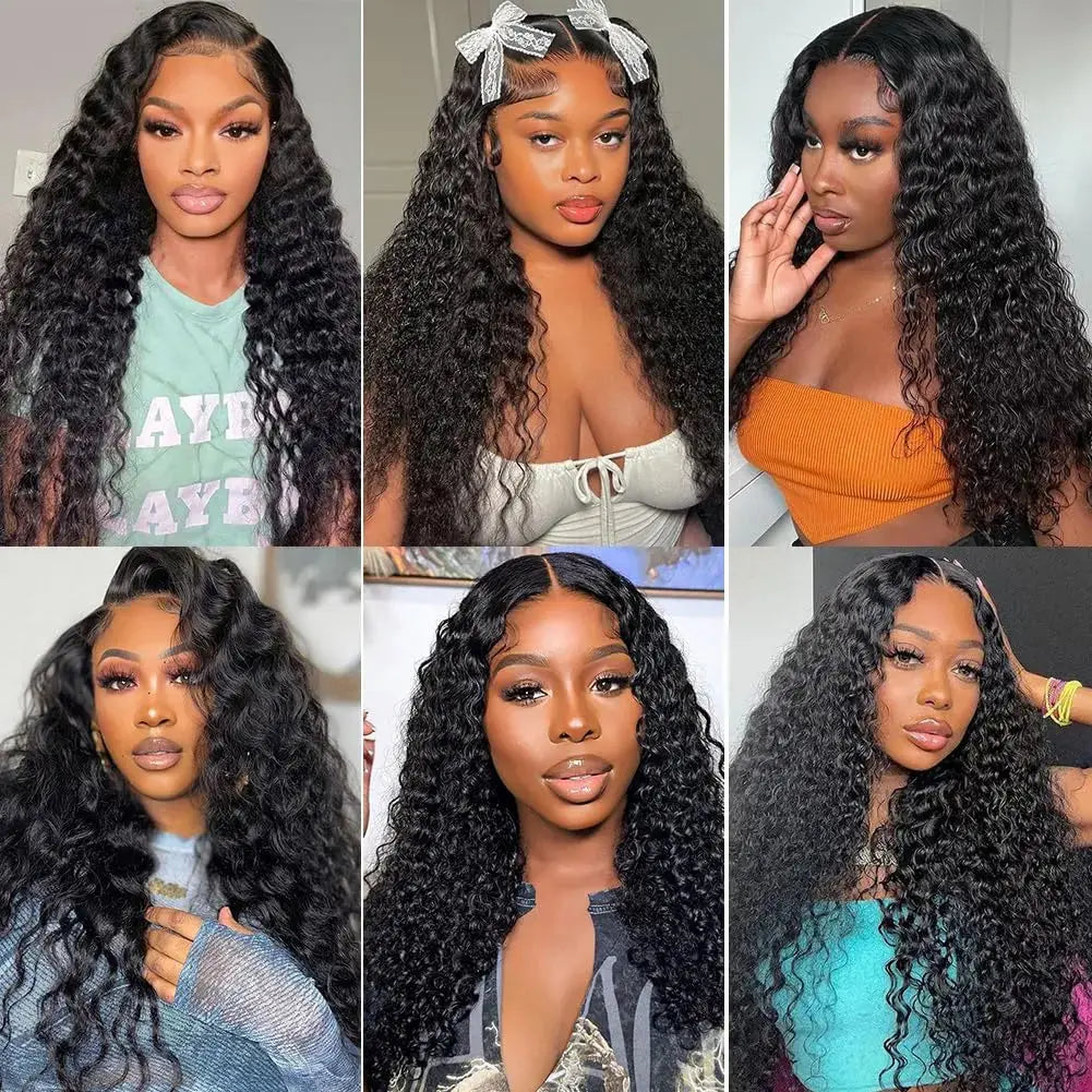 Alipretty 2x6 Deep Wave Bundles 100% Human Hair 2x6 HD Lace Closure Brazilian Hair Weave Bundles With Closure Natural Human Hair Alipretty Hair Store