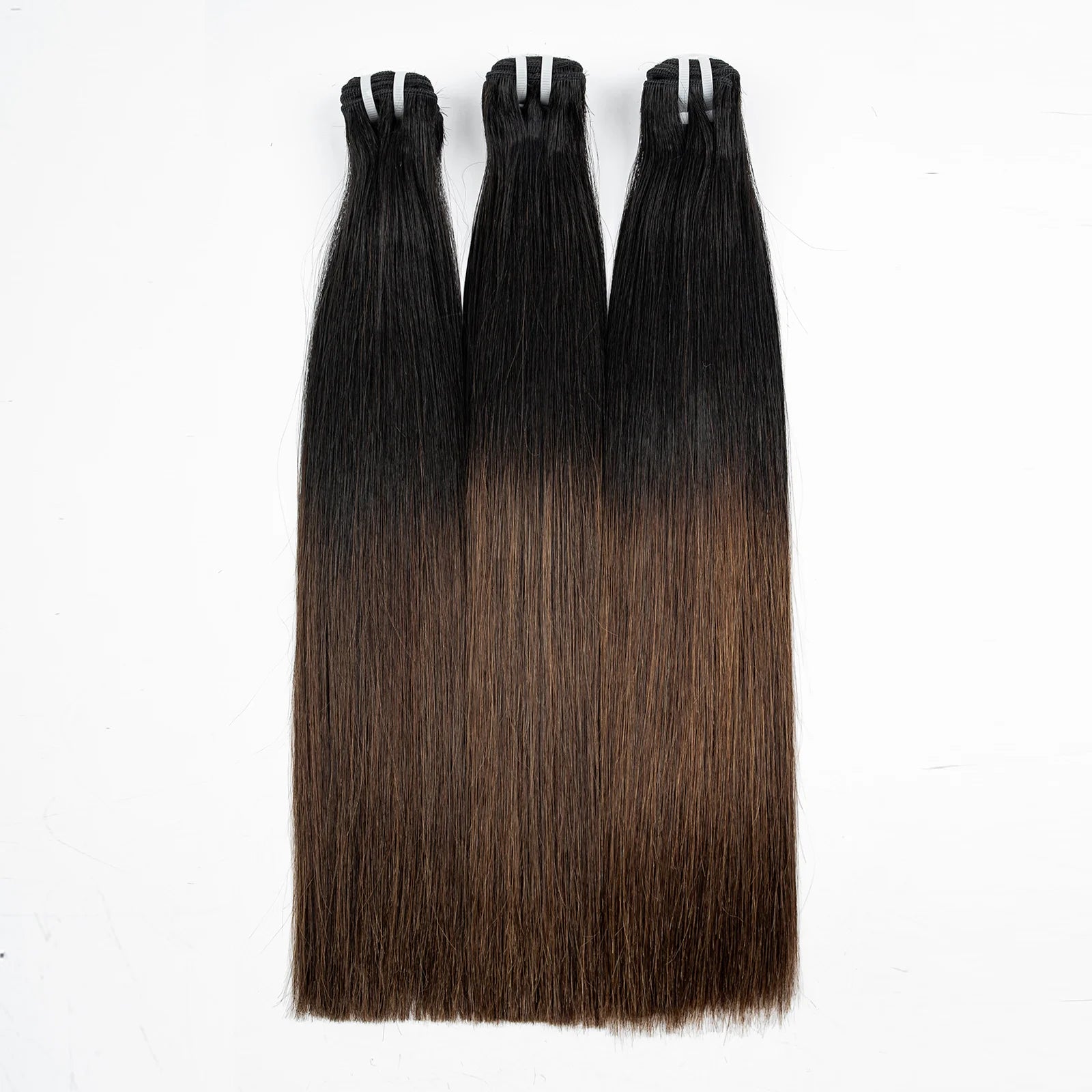 16A Raw Human Hair Bundles Bone Straight Double Drawn Unprocessed Virgin Vietnamese Hair Bundle Extensions Ombre Natural Color The Hair Plug