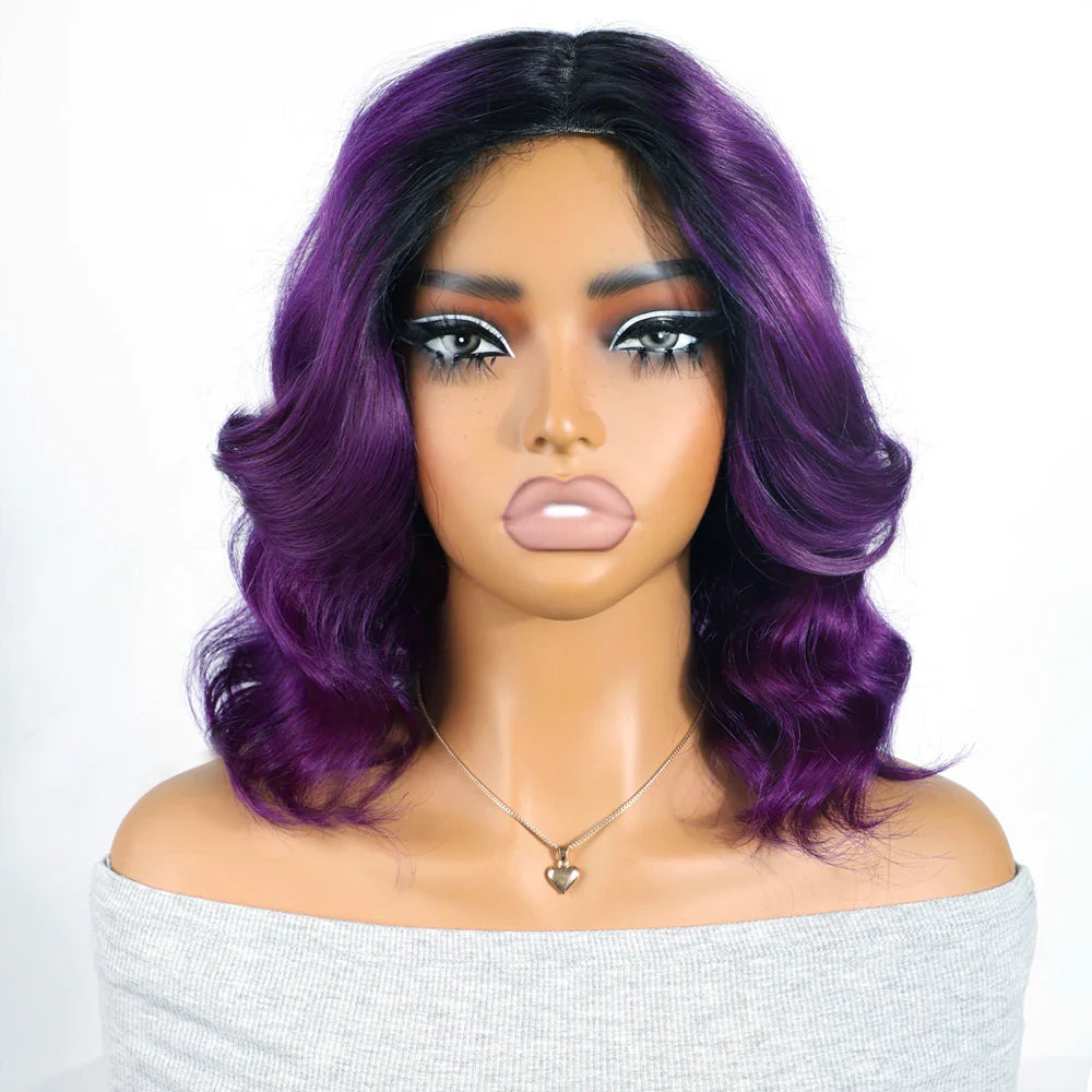 Honey Blonde Wavy Lace Front Wig with Shadow Roots | HD Lace Human Hair Wig | Multi-Parting Luxegan