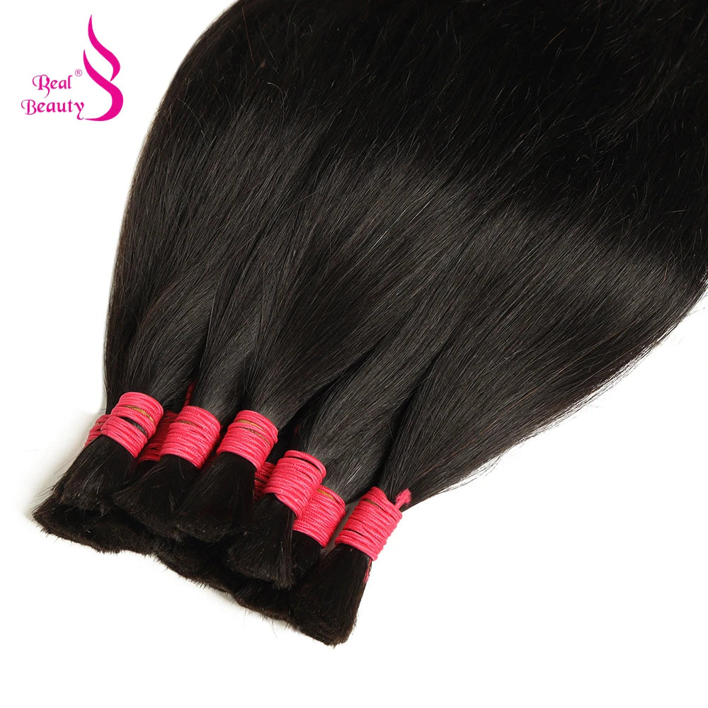 Human Braiding Hair No Weft Bulk Hair Bundles 100% Vietnam Virgin Human Hair 50g 100g Natural Straight Black Brown 45-70cm The Hair Plug