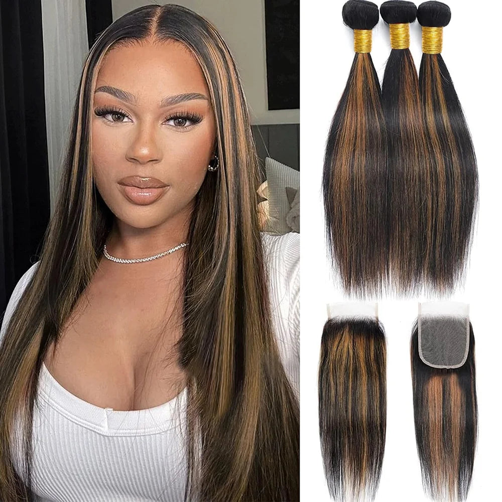 Human Hair Bundles with Closure 12A Straight Bundles Human Hair With Closure 100% Unprocessed Burmese Virgin Raw Hair Bundles The Hair Plug