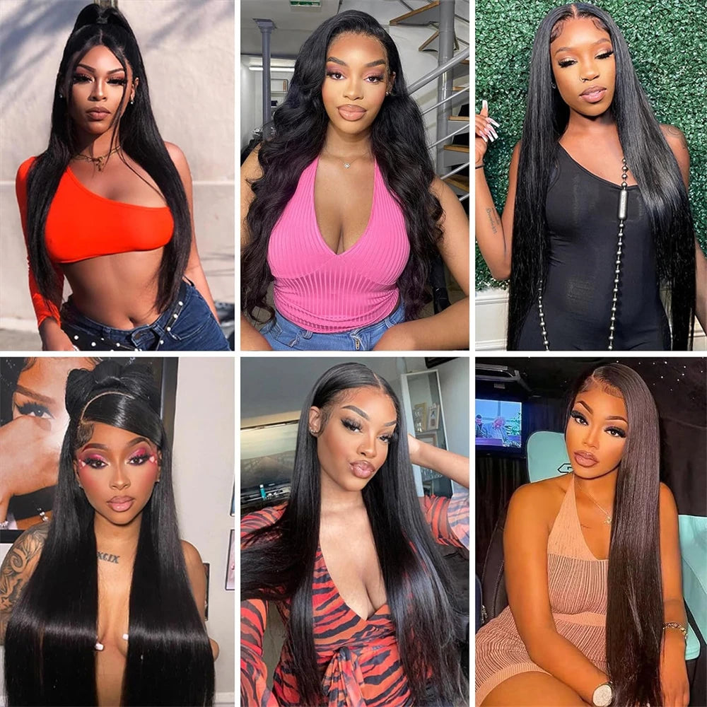 Brazilian Bundles Raw 100% Human Hair Bone Straight Hair Extensions Bulk For Braiding 14-32 Inch Bundles Double Weft Hair Weave The Hair Plug