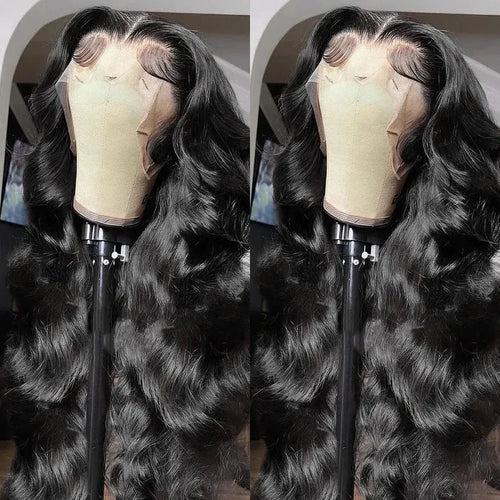 200% Density Body Wave Human Hair Lace Front Wig | 13x6 HD Transparent & 13x4 Loose Wave Frontal Wig (Pre-Plucked Remy) Luxegan