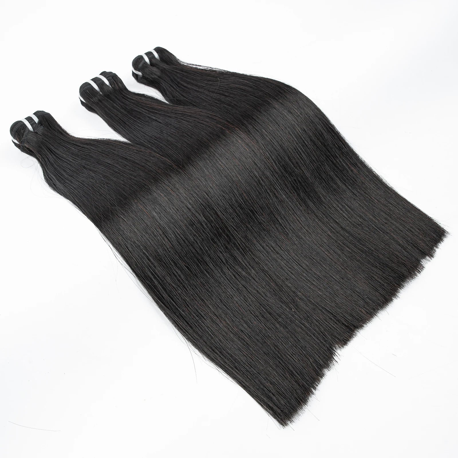 16A Raw Human Hair Bundles Bone Straight Double Drawn Unprocessed Virgin Vietnamese Hair Bundle Extensions Ombre Natural Color The Hair Plug