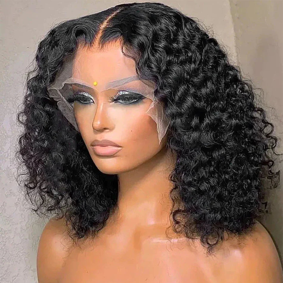 12A Deep Wave Bob Wig | Glueless | Ready to Go | Lace Frontal & Closure Options | Brazilian Remy Human Hair