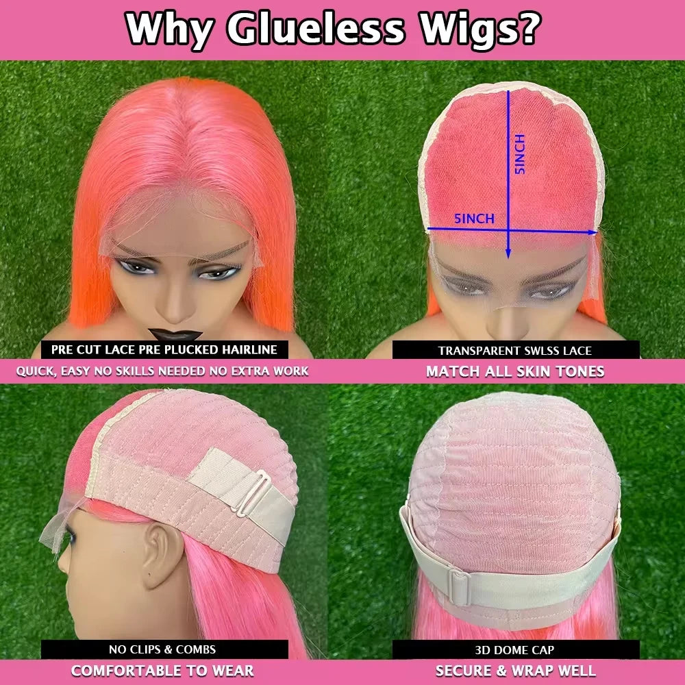 Blonde Colored Human Hair Wig 13x6 13x4 Transparent Lace Front Wig For Women PrePlucked Blonde Human Hair Wig With Dark Root The Hair Plug