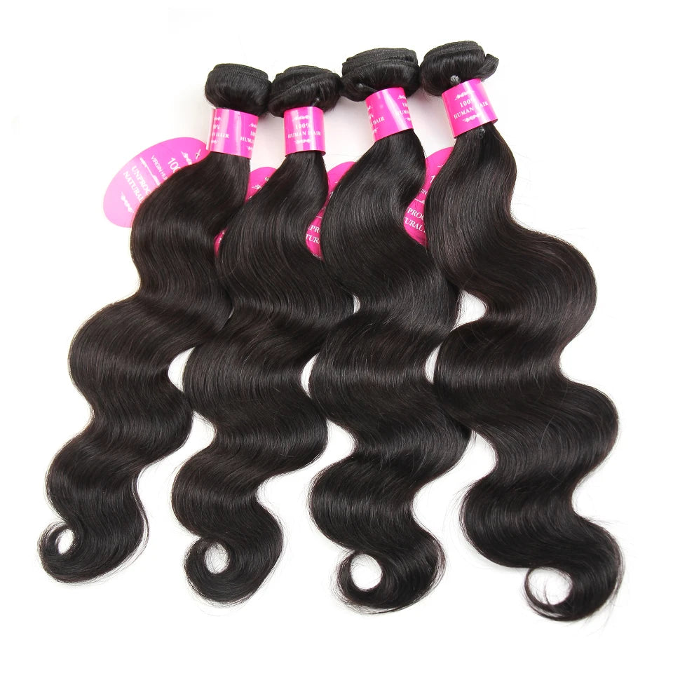 FDX 32 34 36 40 Human Hair Bundles Body Wave Bundles Deal Soft Human Hair Bundles Brazilian Body Wave Bundles Sew-in Hair Weaves The Hair Plug