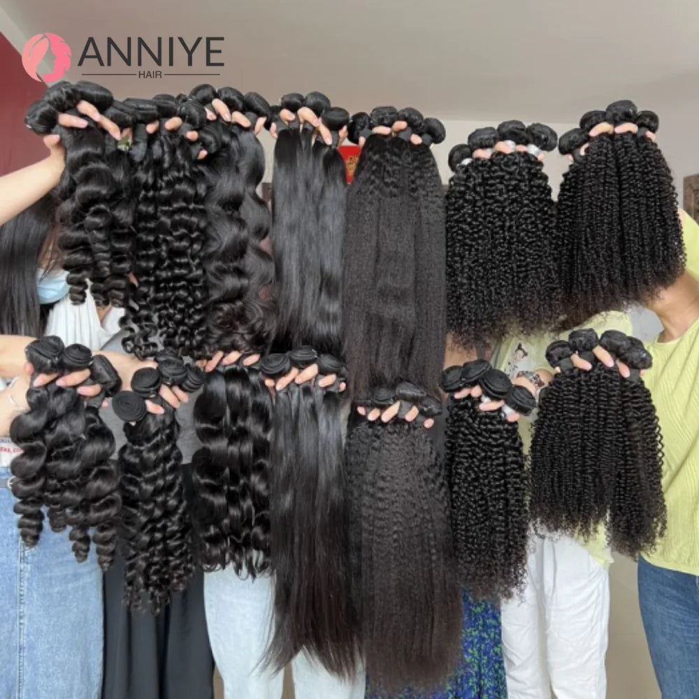 Straight Bundles Human Hair Brazilian Human Hair Bundles Remy Extensions 1/3/4 Bundle Raw Hair Extensions Wholesale Long Hair The Hair Plug