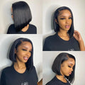 10-16 inch Short Straight Bob Wig | Brazilian Remy Human Hair | 13x4 Lace Frontal | Natural Looking | Ready to Wear Luxegan
