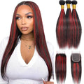 Human Hair Bundles with Closure 12A Straight Bundles Human Hair With Closure 100% Unprocessed Burmese Virgin Raw Hair Bundles The Hair Plug