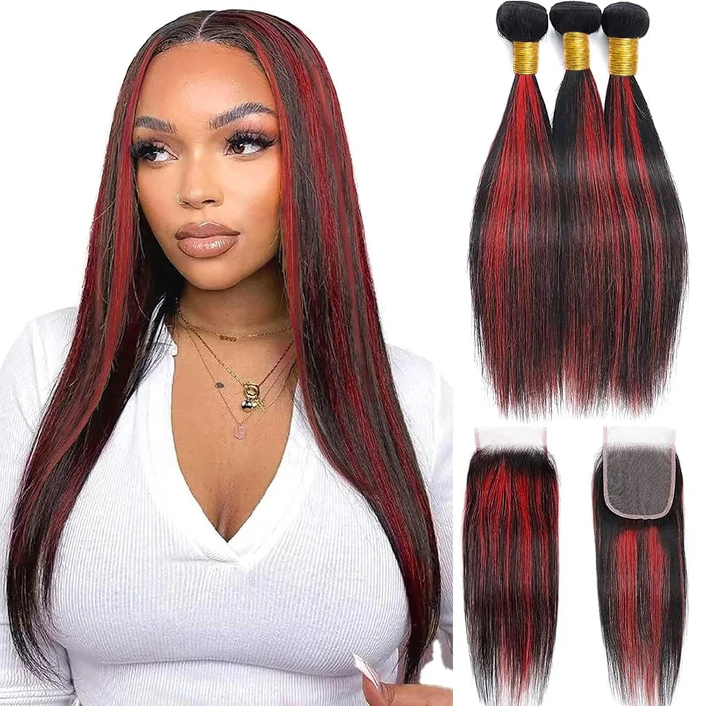 Human Hair Bundles with Closure 12A Straight Bundles Human Hair With Closure 100% Unprocessed Burmese Virgin Raw Hair Bundles The Hair Plug