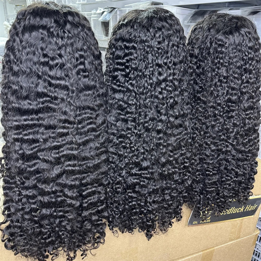 250% Density 3C 4A Burmese Curly HD Lace Frontal Wig | Transparent Lace Human Hair Luxegan