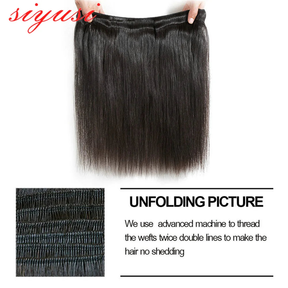 Brazilian Straight Hair Bundles 1/3/4 Pcs 100% Unprocessed Human Hair Straight Bundles Human Hair Extensions For Black Women The Hair Plug