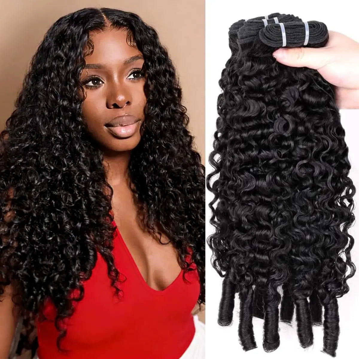Sleek BURMESE CURLY Human Hair Bundles For Women 30 Inch Natural Black Single Bundles Burmese Curly Bundles Human Hair The Hair Plug