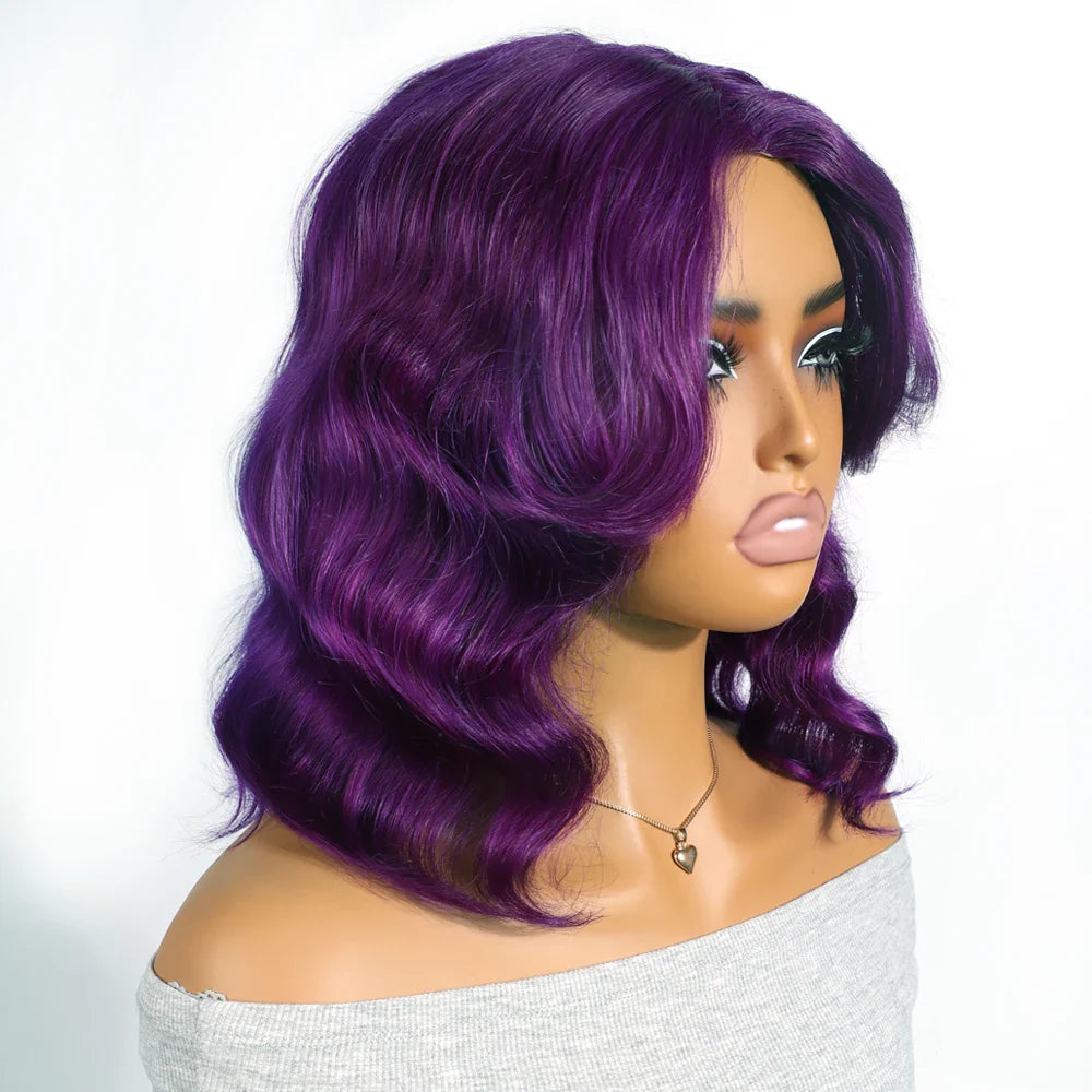 Honey Blonde Wavy Lace Front Wig with Shadow Roots | HD Lace Human Hair Wig | Multi-Parting Luxegan