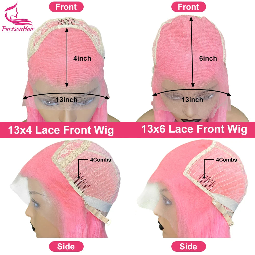 Blonde Colored Human Hair Wig 13x6 13x4 Transparent Lace Front Wig For Women PrePlucked Blonde Human Hair Wig With Dark Root The Hair Plug