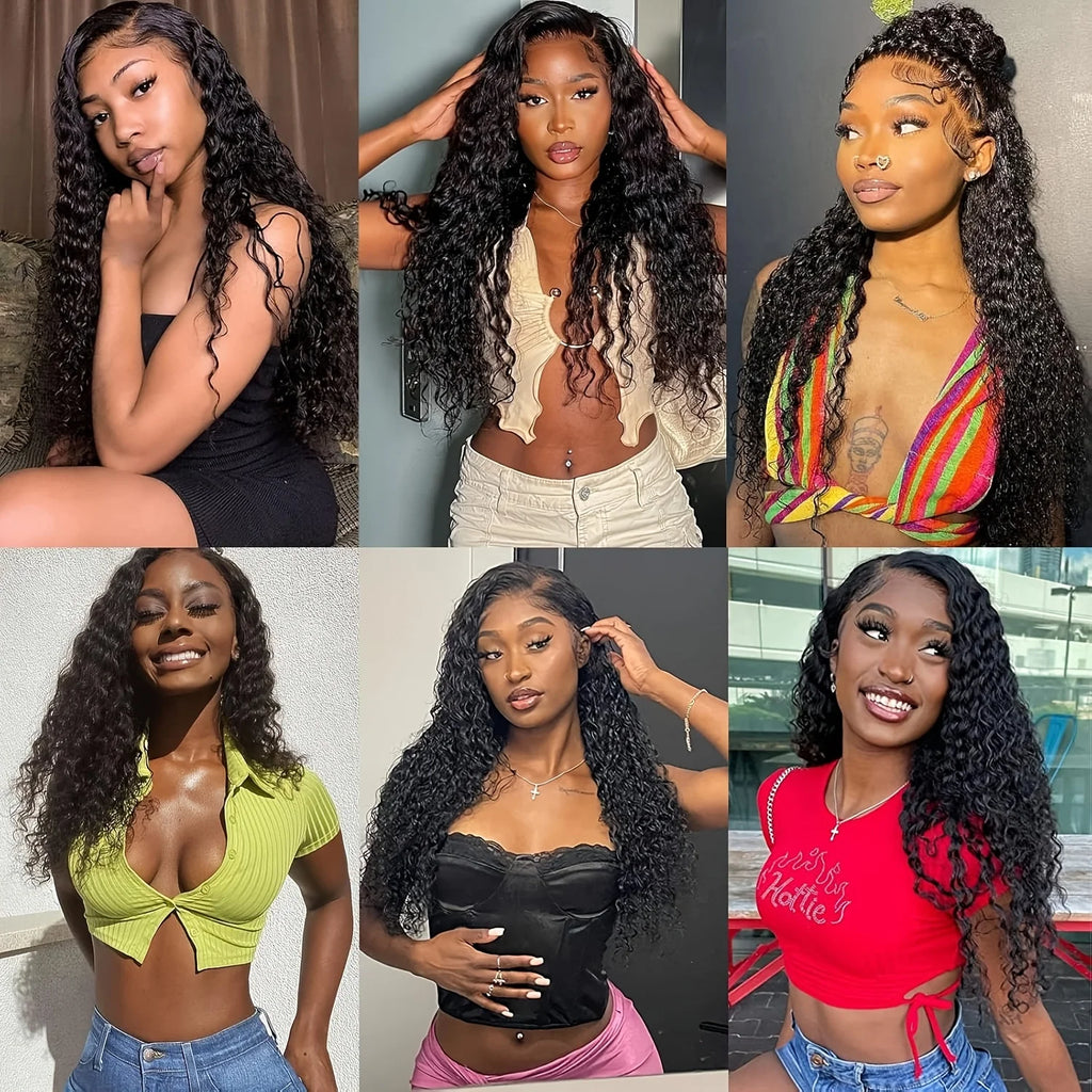 Curly Human Hair Bundles Human Hair Quality Deep Wave Raw Weaving Bundles Water Wave Double Drawn Oringinal Hair Extensions The Hair Plug