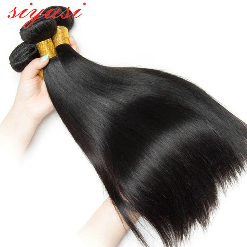 Brazilian Straight Hair Bundles 1/3/4 Pcs 100% Unprocessed Human Hair Straight Bundles Human Hair Extensions For Black Women The Hair Plug