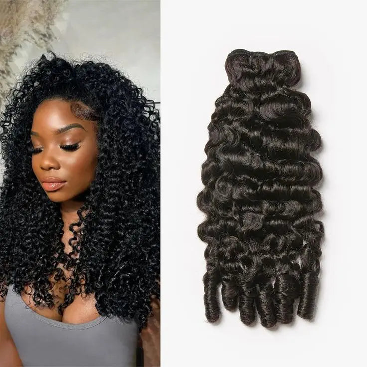 Sleek BURMESE CURLY Human Hair Bundles For Women 30 Inch Natural Black Single Bundles Burmese Curly Bundles Human Hair The Hair Plug