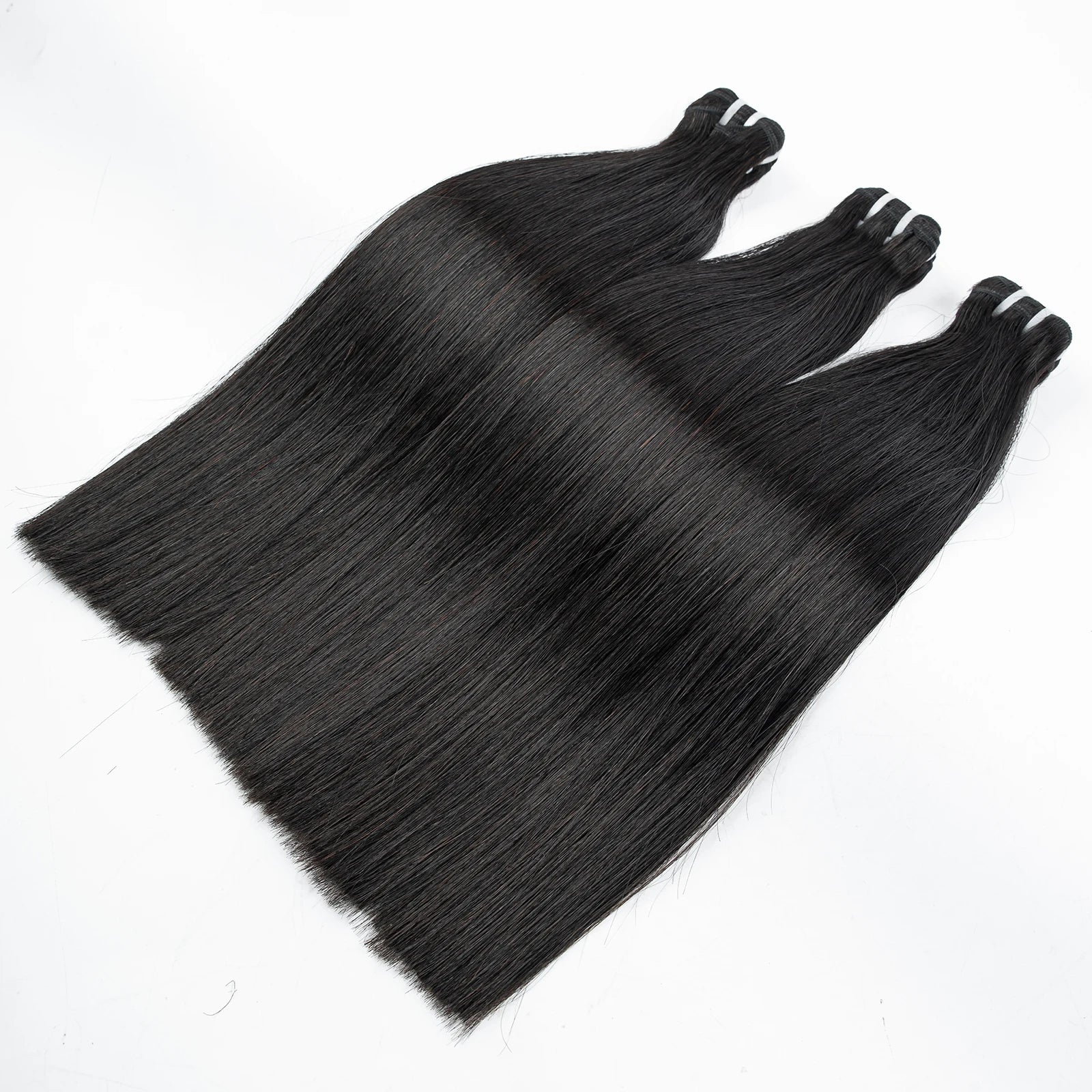 16A Raw Human Hair Bundles Bone Straight Double Drawn Unprocessed Virgin Vietnamese Hair Bundle Extensions Ombre Natural Color The Hair Plug