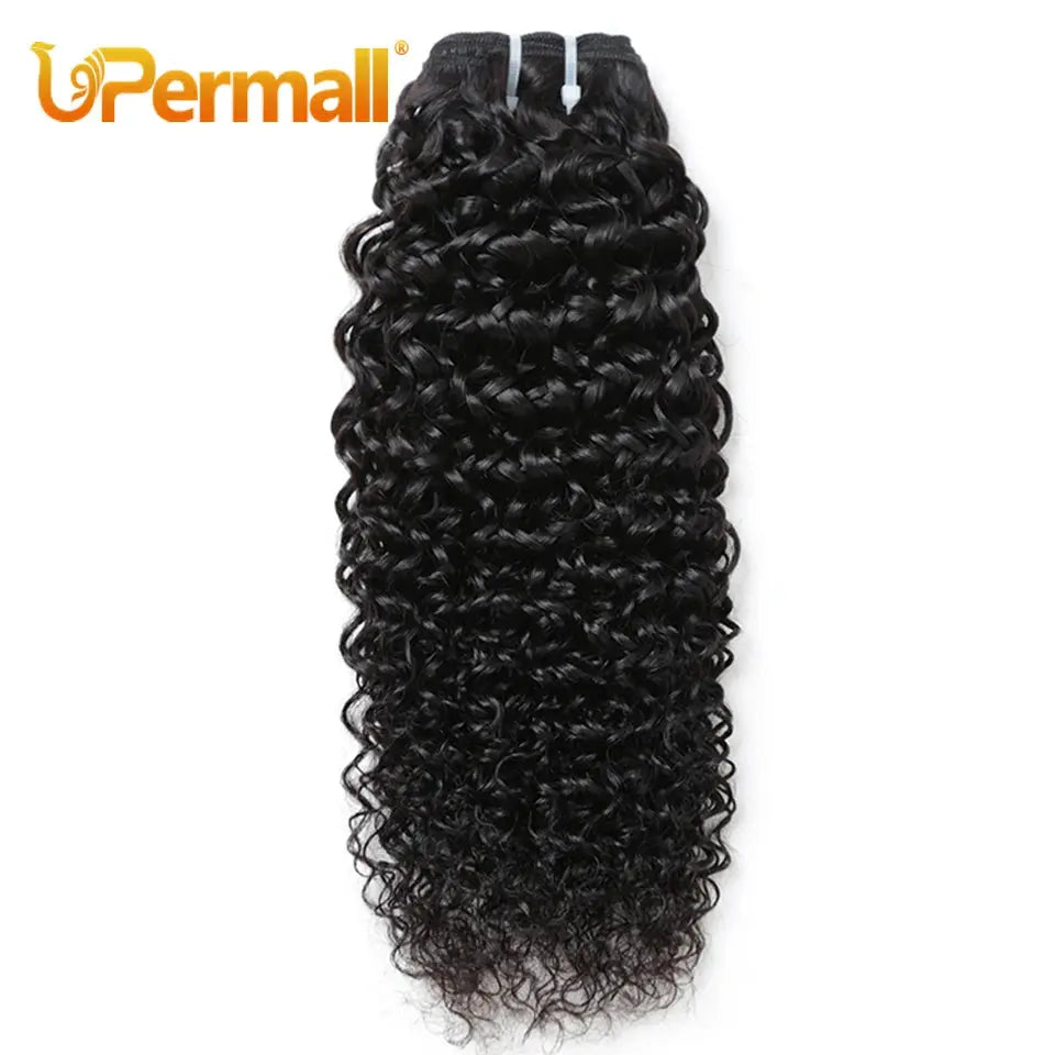 Upermall Soft Jerry Curly Weave Human Hair 1/3/4 Bundles Deals On Sale 30Inch 100% Brazilian Remy Kinky Curly Hair Natural Color Upermall Hair Store