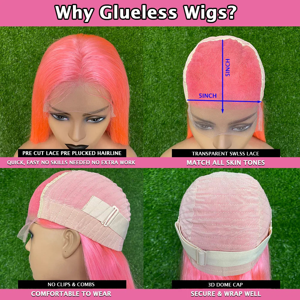 Blonde Colored Human Hair Wig 13x6 13x4 Transparent Lace Front Wig For Women PrePlucked Blonde Human Hair Wig With Dark Root The Hair Plug