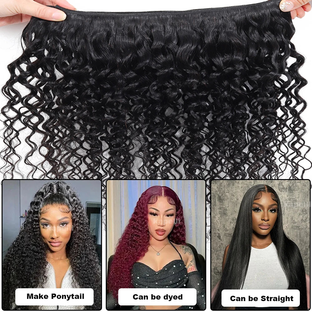 Curly Human Hair 3 Bundles 12 14 16 inch 100% Unprocessed Brazilian Curly Hair Bundles Soft Remy Hair The Hair Plug