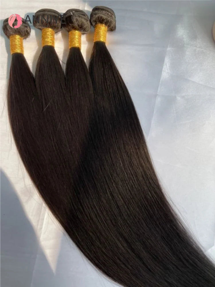 Straight Bundles Human Hair Brazilian Human Hair Bundles Remy Extensions 1/3/4 Bundle Raw Hair Extensions Wholesale Long Hair The Hair Plug