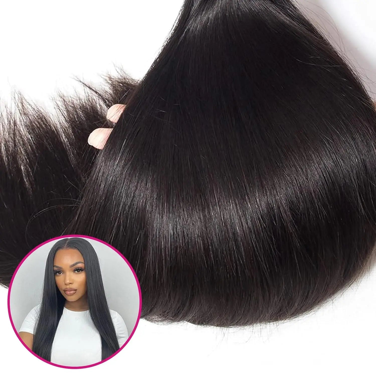16A Raw Human Hair Bundles Bone Straight Double Drawn Unprocessed Virgin Vietnamese Hair Bundle Extensions Ombre Natural Color The Hair Plug