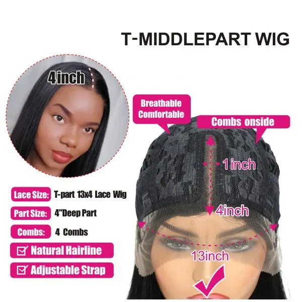 Short Bob Wig Straight 13x4 Lace Front Wig Human Hair Wigs Pre Plucked Front Wig Brazilian Lace Wigs DQ THE LUXURY INTEGRATION Official Store