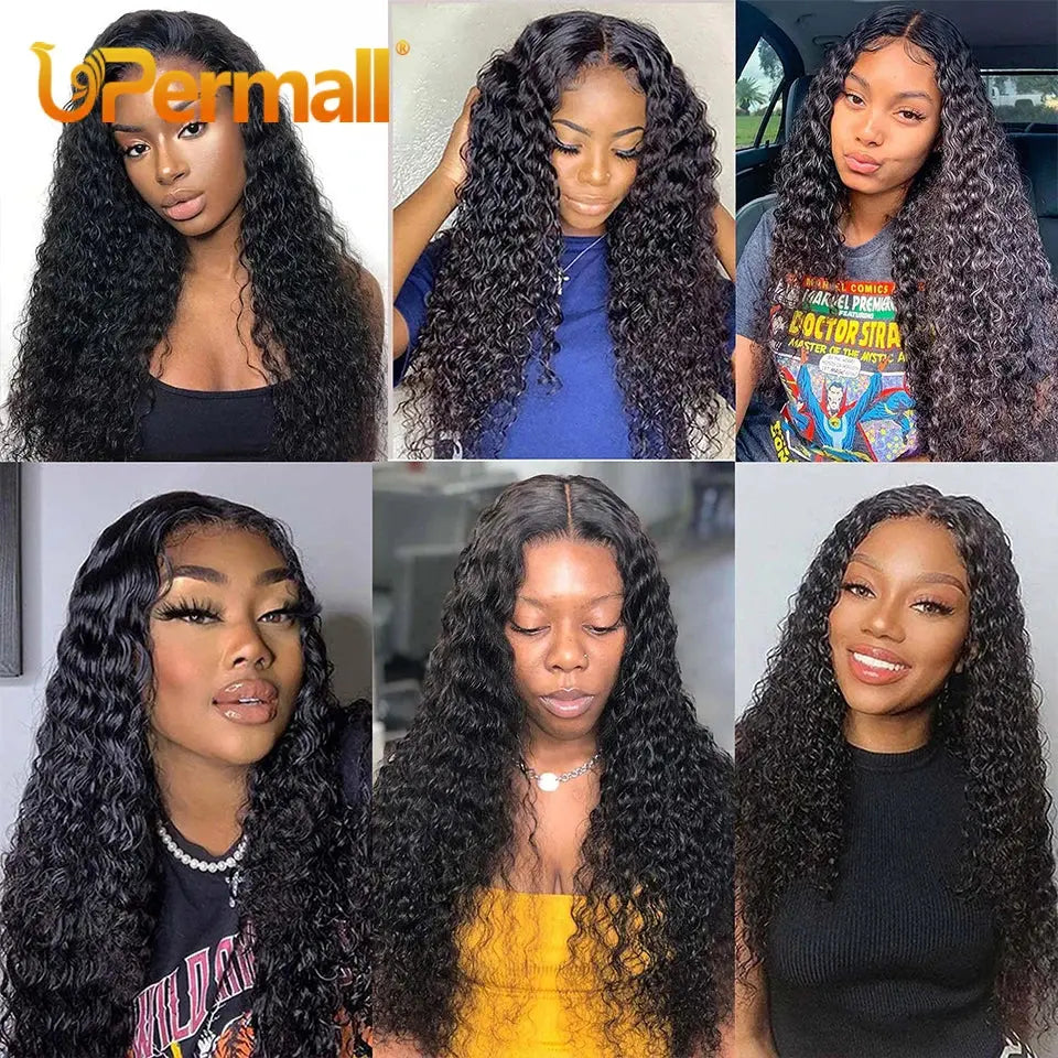 Upermall Soft Jerry Curly Weave Human Hair 1/3/4 Bundles Deals On Sale 30Inch 100% Brazilian Remy Kinky Curly Hair Natural Color Upermall Hair Store