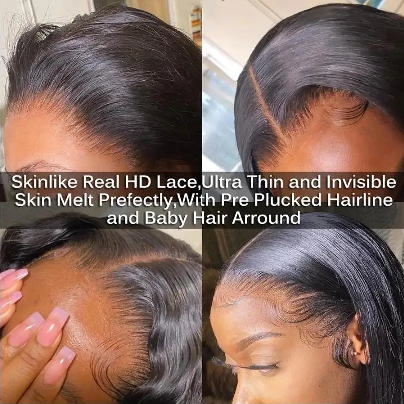 Straight & Body Wave HD Transparent Lace Frontal | 13x4 & 4x4 Lace Closure | Pre-Plucked Human Hair Luxegan