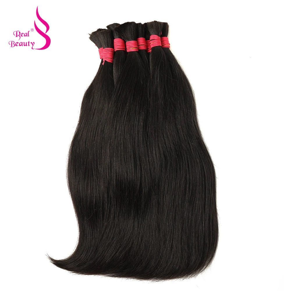 Human Braiding Hair No Weft Bulk Hair Bundles 100% Vietnam Virgin Human Hair 50g 100g Natural Straight Black Brown 45-70cm The Hair Plug
