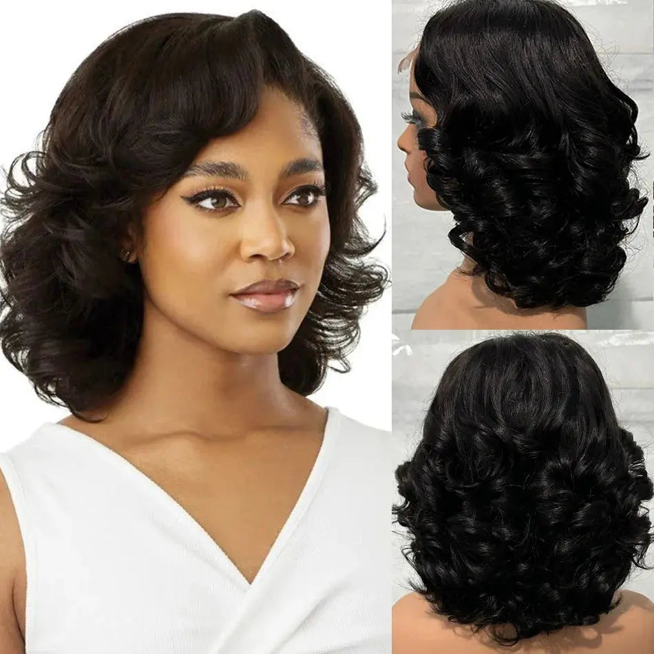 100% Human Hair | Highlight | Vietnamese | Bob | Bouncy | Loose | Curly | HD Lace Closure | Glueless Wigs | Human Hair | Ready To Wear Luxegan