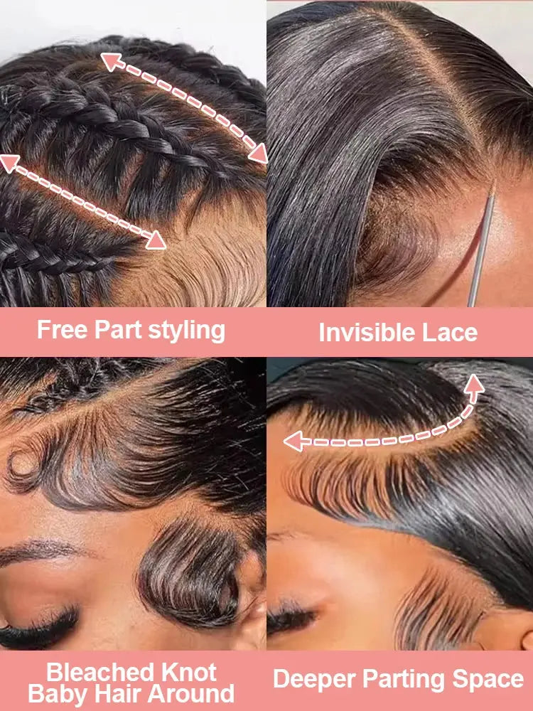 30 40 Inch 13x6 13x4 Bone Straight Hd Transparent Lace Front Human Hair Wigs 4x4 5x5 Glueless Wigs Human Hair Ready To Wear 360 Quolive Hair Store