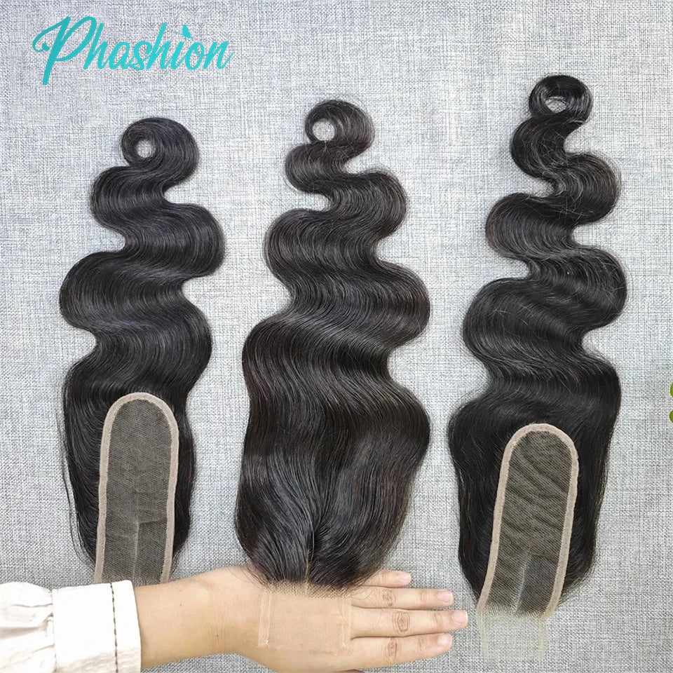 Phashion Kim K 2x6 Swiss Real Hd Lace Closure Straight Body Wave Deep Middle Part Brazilian Remy 100% Human Hair For Black Women