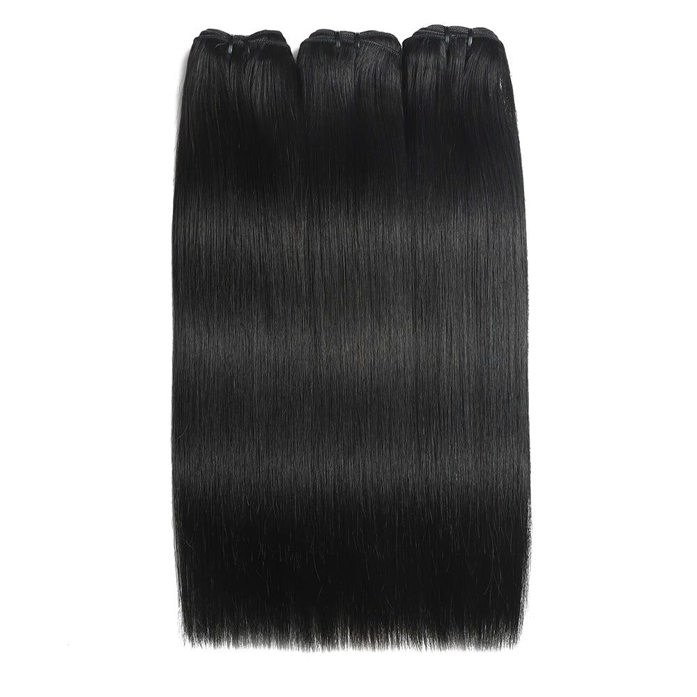 Straight Human Hair Bundles 14A  Remy Raw Virgin Jupade Extensions Bundle, Natural Black 10-30 Inch The Hair Plug