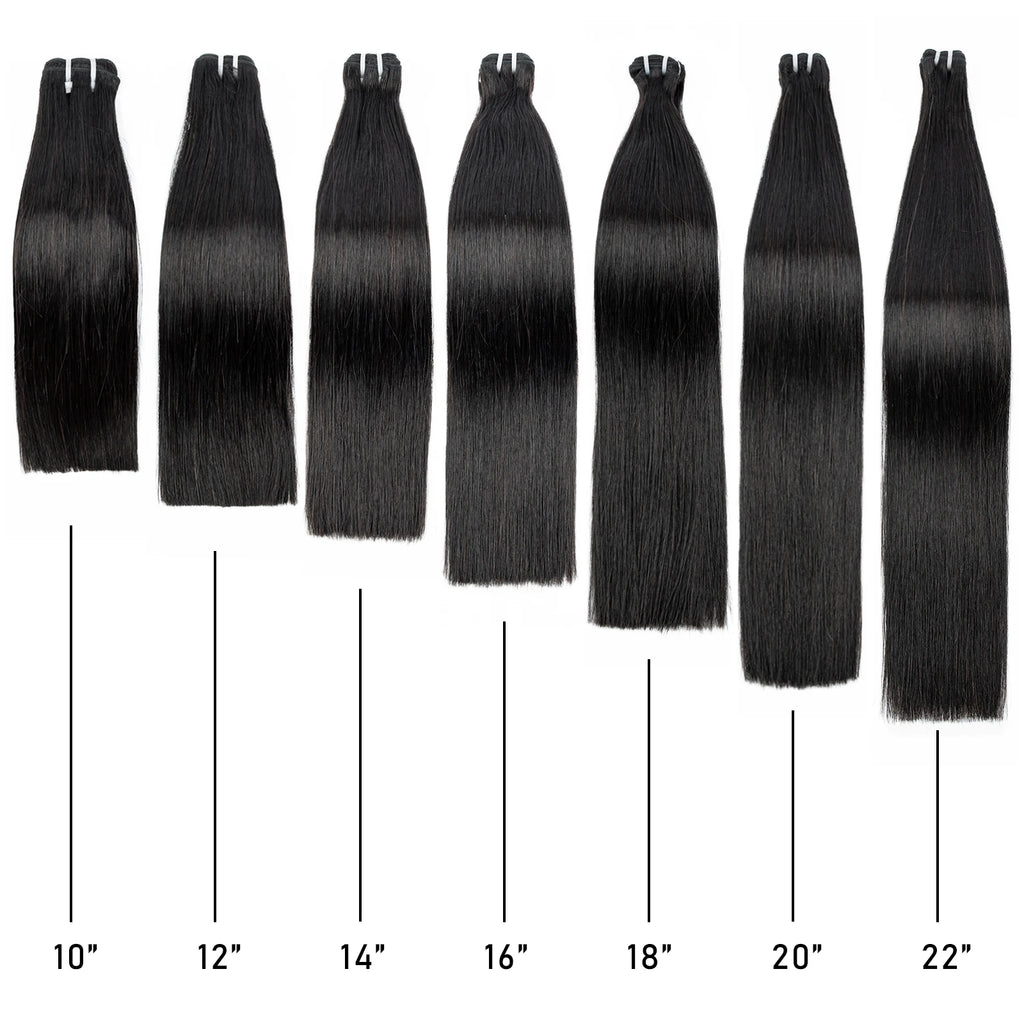 16A Raw Human Hair Bundles Bone Straight Double Drawn Unprocessed Virgin Vietnamese Hair Bundle Extensions Ombre Natural Color The Hair Plug